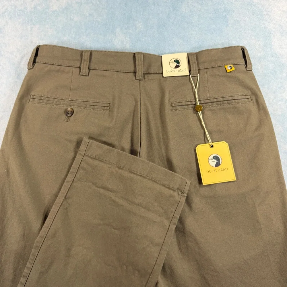 Duck Head Chinos Mens 30x32 Olive Drab NWT D91005 Straight Leg Pants MSRP $89